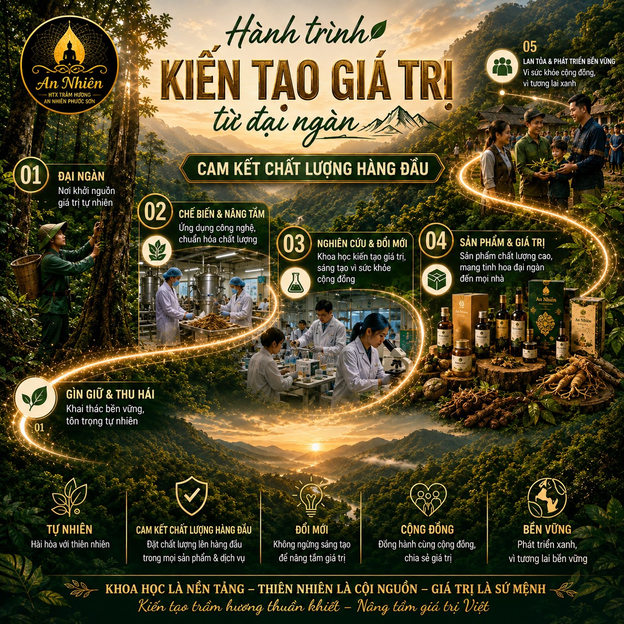 Không gian và vùng nguyên liệu trầm hương Phước Sơn